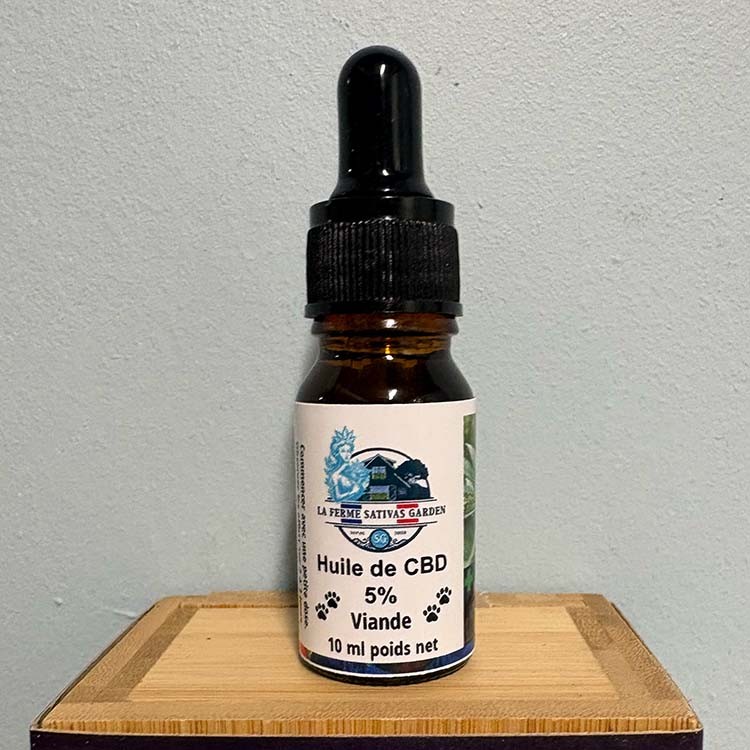 Huile CBD Animaux Viande 5% 10ml