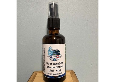 Huile Macérât à la rose de Damas CBD 50ml